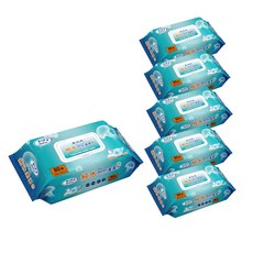 易立爽 純水99%柔濕巾 加厚款大尺寸濕紙巾 80抽, 6個, 80張, 1g