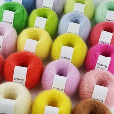 메리노울 모헤어 뜨개실 니트 겨울실, 1개, 002. 살구