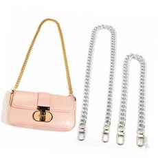 가방 체인 스트랩 메탈 크로스 숄더 연장 줄 교체용 악세서리 골드 실버 컬러, 1개, 은색_60cm