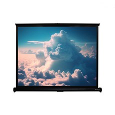 성지 16:9 와이드 유압식 휴대용 자립식 빔프로젝터 스크린 캠핑용 가정용, [4:3] 50인치+가방, [4:3] 50인치+가방