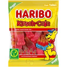 하리보 Haribo 젤리 체리 콜라 식물성 175g, 1개