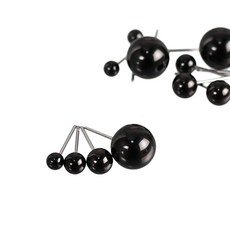 [모핸] 인형눈-볼형태 기둥침(100개)/ 눈알 눈 코 모루 인형 만들기, 4mm