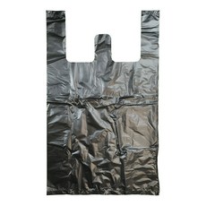 손잡이 마트 봉투 검정 비닐 봉지 비닐앤팩, 300개, 15L