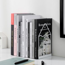 이지컨사인 북엔드 2P세트 화이트 책상정리