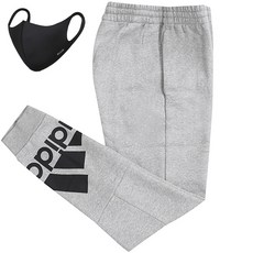 adidas 愛迪達 男款運動刷毛褲+口罩
