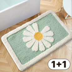 비바룸 먼지없는 푹신 욕실 주방 발매트, 2개, 그린