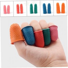 실리콘 미끄럼방지 손끝보호 작업용 핑거캡 서류넘김 돈세기 페이지넘김 종이분류, 1개, 그린