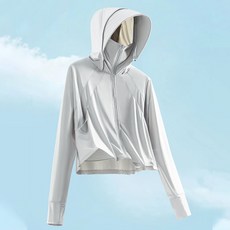 黑膠防曬衣女冰皮原紗防紫外線UPF50+可拆卸大帽檐短款防曬衣