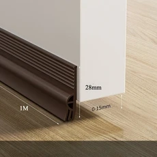 1M 도어 하단 밀폐 스트립 방풍 먼지 가드 단열재 실러 홈 하드웨어, 01 brown