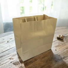 종이쇼핑백 깔끔한 쇼핑백 선물백 납작끈 무지 200개 BK13713, 1개, 200개입