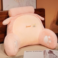 침대 등 쿠션 푹신한 베개 등받이 소파 허리 가을 겨울, 핑크 여우