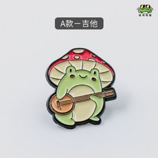 彼得角蛙 蛙菇 ！蛙菇 ！ 金屬徽章/別針, 1個, Ａ款｜吉他