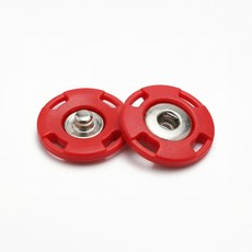 21mm 무광 플라스틱 스냅단추 똑딱이 단추, 5개, 레드+21mm
