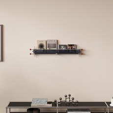 아크릴 잡지꽂이 카페 진열용 그림책 진열대 내구성, 1단, 블랙 투명 660x120x50mm