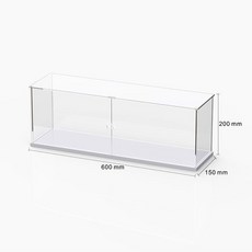 투명 CD 정리 케이스 보관 소형 대용량 선반 진열 수납장 30X15X15CM 길이 디스크, 대/길이 60 15 20cm 높이 띠문포개 가능