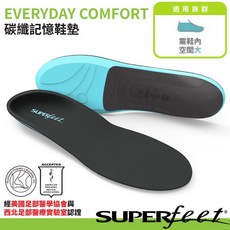 SUPERfeet 碳纖維記憶鞋墊 EVERYDAY COMFORT 美國足部醫學協會認證