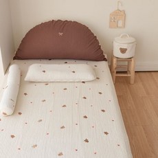 비비엔다 순수 누빔 아기 이불 자수 침대패드 스프레드 유아 하트꼼, 02.아기침대용(60x120), 쁘띠버니, 제작 후 배송까지 최대 20일 소요 동의