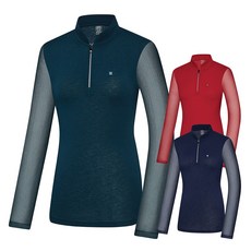 콜핑 2201TK446W 쿨링 소매 메쉬 여자 봄 긴팔 집업 등산 티셔츠