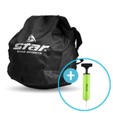 스타 축구공가방 + JOYBE펌프 간편한 휴대성 백팩형으로 이동시 편리하게 사용, 공가방(블랙)+펌프(블루), 1개