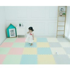 J2K 퍼즐매트 층간소음 놀이방 100X100cm 두께 3cm, 01_100x100x3cm (1장)_그린