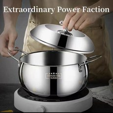 316不銹鋼湯鍋 湯鍋 燉鍋 煲湯煮粥蒸鍋 無塗層 電磁爐適用, 1個, 廠傢直銷 齣口特價 , 齣口特價 24cm特厚蘋果型湯鍋