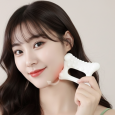 픽스캐치 전신 페이스 바디 마사지 괄사 지압, 화이트, 1개