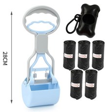 精選優品 撿便器 拾便器 折疊拾便器 拾便袋 剷屎神器 便攜折疊狗狗拾便器外出遛狗不臟手撿便器狗屎夾子家用剷屎, 小號天空藍（套餐二）, 1個