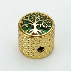 1PCS GUYKER 표면 생명의 큰 나무 전위차계 손잡이 내경 6MM 기타베이스 용, 04 녹색