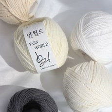 애리조나 코튼 뜨개실 코바늘 면사, 1개, 001. 스노우