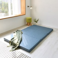 고운님 레자 3단 접이식매트리스, (HR) 레자 다크블루, 8cm