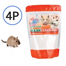 햄스터 소동물 애완동물 목욕모래 무향, 4개, 500g