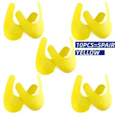 주름 방지 벤딩 쉴드 신발 헤드 스트레처 균열 발가락 캡 주름 방지 접이식 신발 드롭 배송 지지대 보호대 10 개, [01] S (EU35-39), [12] yellow 5pair