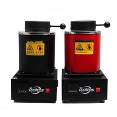 구리 용광로 소형 전기용해로 고온 주물 흑연도가니 알루미늄 산업용, 3. 블랙 1kg 망 없음+장갑 220v