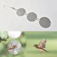 니들몬스터 농작물보호 조류퇴치 새쫒기 빛반사 거울 베란다 모빌 장식 GS0601307A, 1개