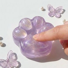 고양이 발바닥 말랑이 스퀴시 냥젤리 스트레스볼, 1개, 퍼플