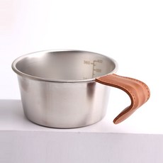 시에라컵 가죽손잡이 세트 스테인레스 눈금 캠핑컵, 1개