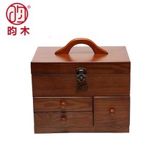 원목 바느질함 반짇고리 바느질세트 반짓고리 빈티지, 대형재봉상자(YM-859), 1개