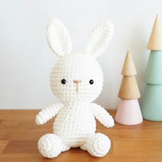 [JW손뜨개] 코바늘 토끼 인형 초보 만들기 패키지+동영상, 아이보리