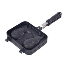 不沾鯛魚燒模具 家用DIY蛋糕雙面華夫餅雙魚烘焙卡通蛋糕模具, 1個, 鯛魚燒模具