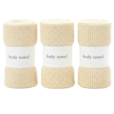 힐러스 생분해성 순면 거품 샤워타올 3매 세트, 1세트, 3개입, 부드러운 린넨 면