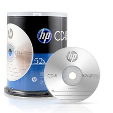 [HP] CD-R 52배속 700MB [케익/100매], HP CD-R 52x 700MB 케익 100장, 1개