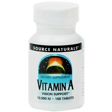 SOURCE NATURALS 維他命A錠 10000IU, 1組, 100顆