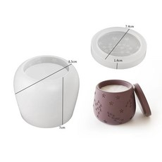 에폭시 석고 양초 컵 몰드 별 별자리 푸딩 병 보관 항아리 제작용 실리콘, 1. 01