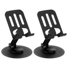 MBAIYO 2팩 범용 금속 휴대폰 스탠드 360° 회전 휴대폰 홀더 다각도 조절 가능한 스마트폰 스탠드 미끄럼 방지 휴대폰 스탠드 홀더 모든 스마트폰과 호환, MBAIYO 2팩 범용 금속 휴대폰 스탠드, 360°