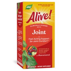 Alive 關節白藜蘆醇膠囊, 30錠, 1個