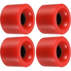 PATIKIL 78A 롱보드 휠 소프트 스케이트보드용 크루저 스트리트 스케이트보드 교체 PU, Red