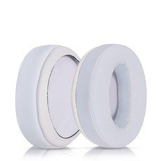 花蓮出貨 for ATH WS660BT 耳罩 耳墊 耳機套 耳機罩 頭戴式耳機保護套 替換配件 海綿墊, 白色冰絲布-8, 1個