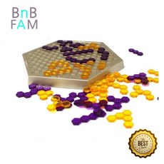 2인 보드게임 육각 타일 퍼즐 두뇌트레이닝 숫자게임 실내놀이장난감 벌칙, 1개