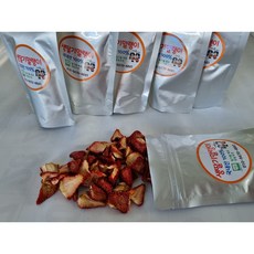 [나비랑딸기랑] 메리퀸생딸기 말랭이 국내산100% 딸기칩 건조딸기 30g, 1