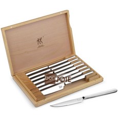 德國雙人牌 23.5 CM 不鏽鋼牛排刀八件組 (含木製保存盒)(不銹鋼 刀子 牛排刀 木製盒 ZWILLING, 1個